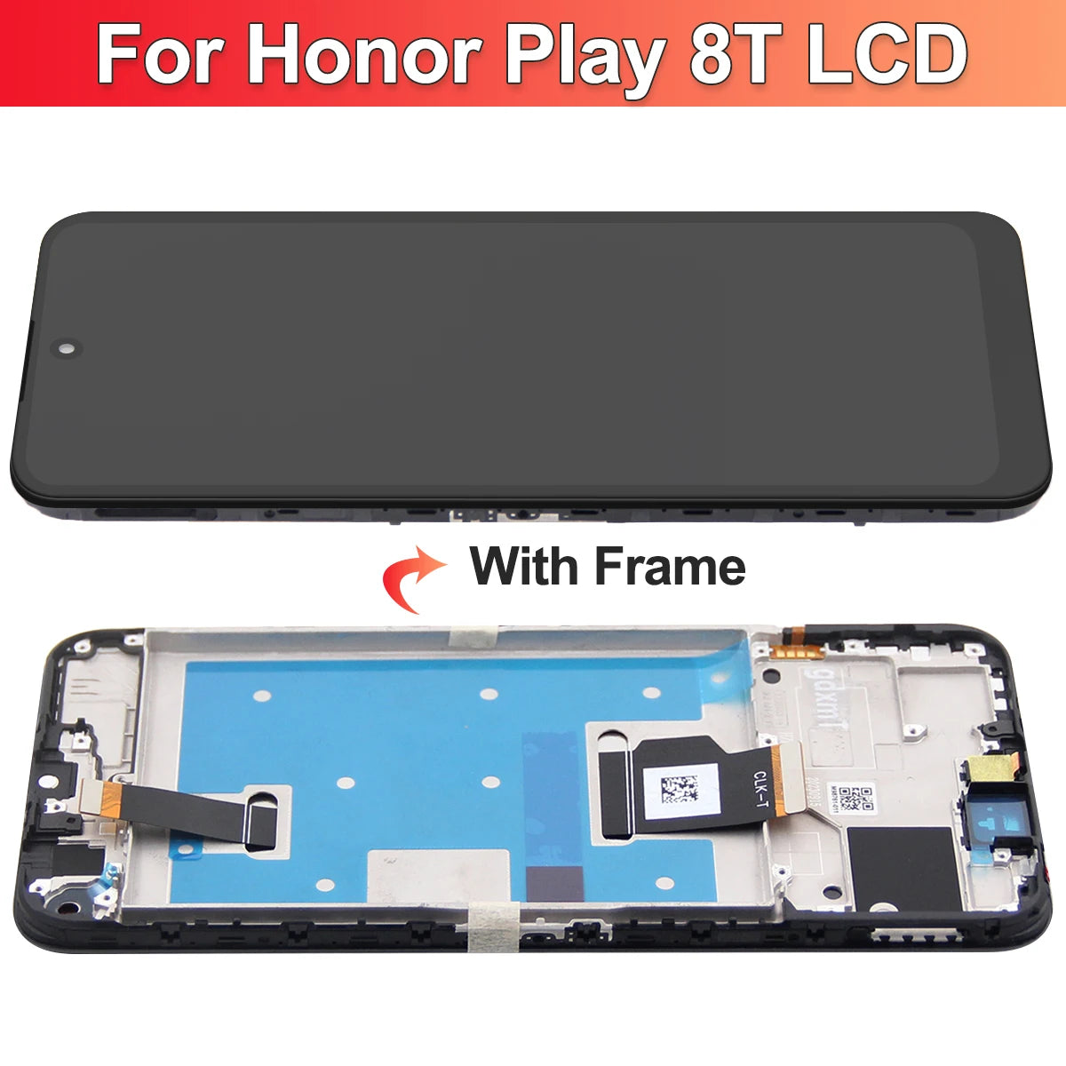 6.8'' For Honor Play 50 Plus Honor Play 8T LCD Display Touch Screen Digitizer Assembly Replacement  With Frame 100% Tested ﻿ Honor phone repair parts
