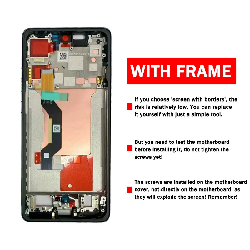 6.7' P-OLED for Motorola Edge 60 Pro LCD XT2507-1 Display with Touch Screen Digitizer Assembly for Moto Edge 60 Pro LCD Display Motorola phone repair parts