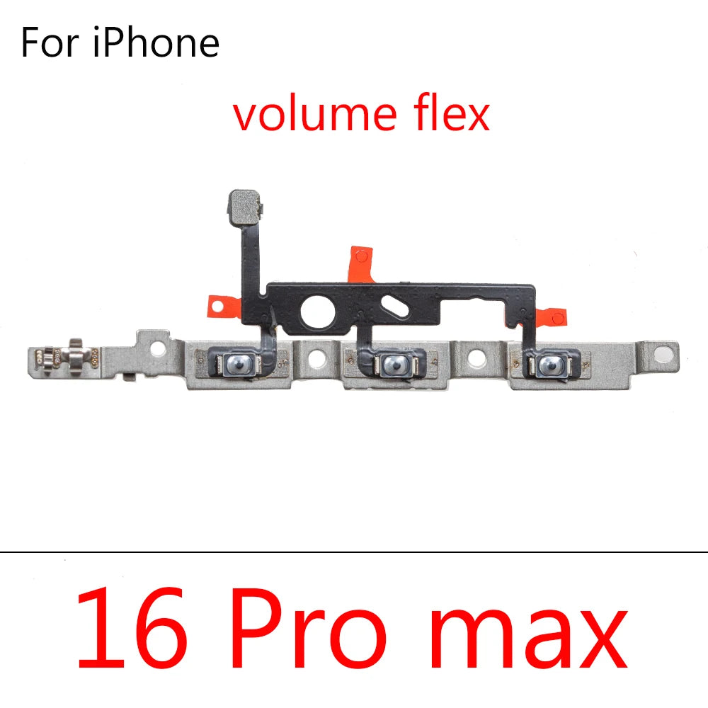 Power Switch On Off Mute Volume Button Flex Cable For iPhone 16 Plus Pro Max Promax Power On Off Volume Flex Repair Parts iPhone phone repair parts