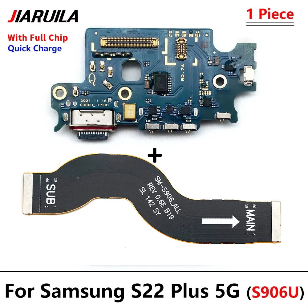 New USB Charger Charging Dock Port Connector Main Board Flex Cable For Samsung S22 S23 Plus Ultra 5G S901 S906 S908 S911 S916 Samsung phone repair parts