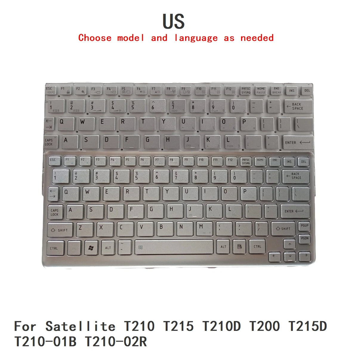 New US Language  Keyboard For Toshiba Satellite T210 T215 T210D T200 T215D T210-01B T210-02R Notebook PC Replacement Keyboard