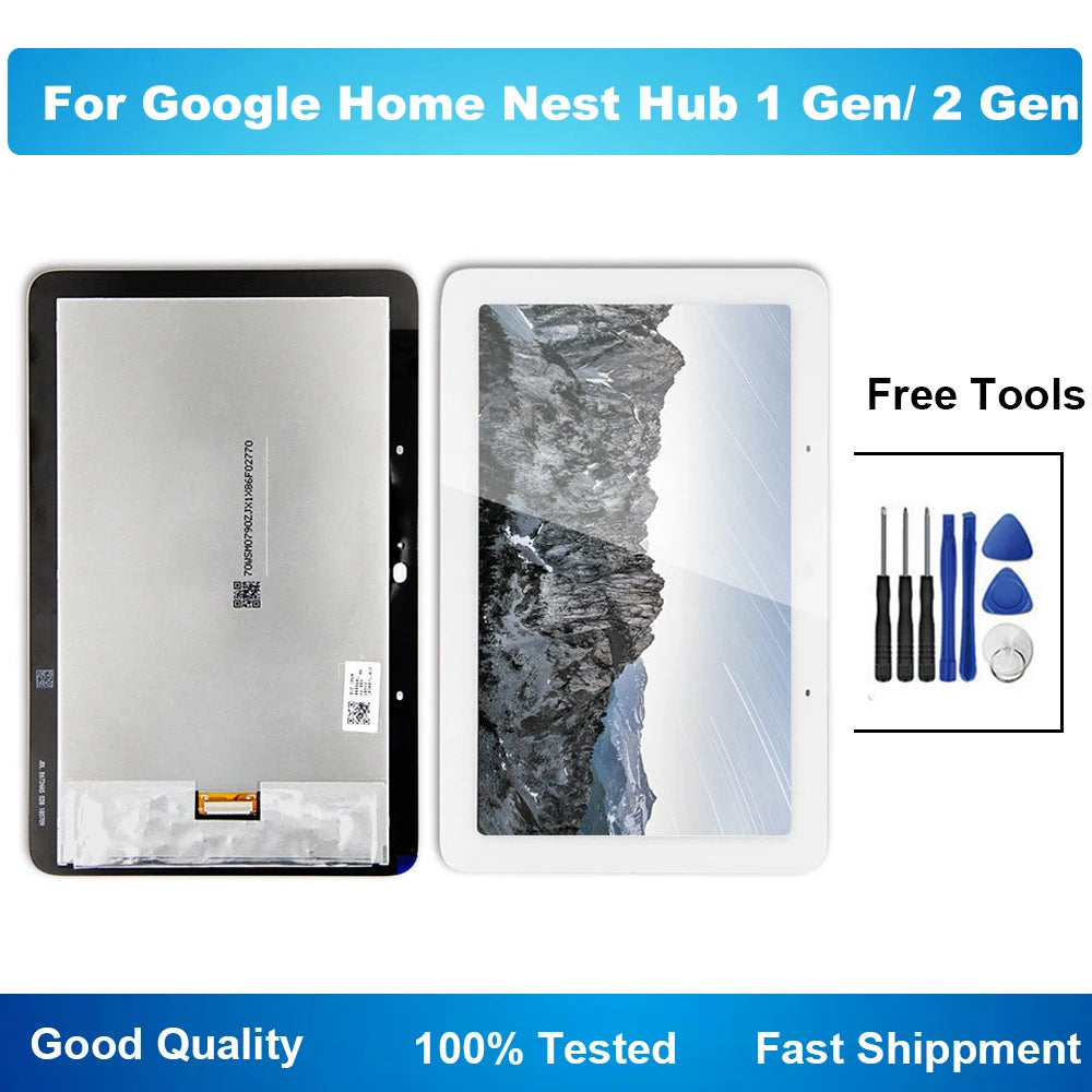 7.0'' For Google Home Nest Hub 1 Gen / 2 Gen LCD Display Touch Screen Digitizer Assembly Replacement Tablet repair parts