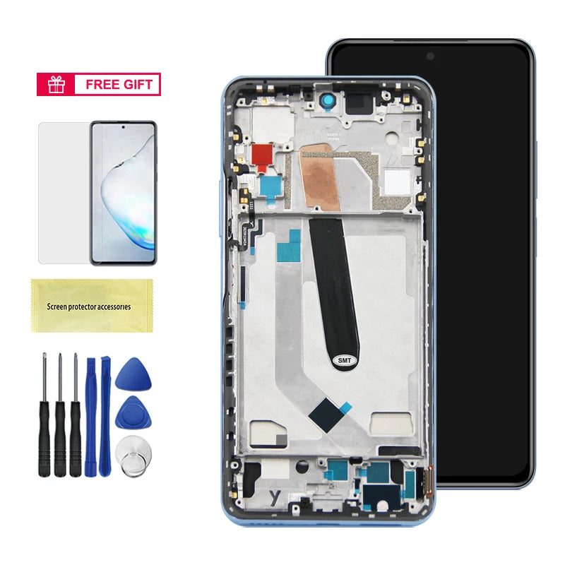 6.67" Super AMOLED Poco F3 Display Screen, for Xiaomi Poco F3 M2012K11AG Lcd Display Digital Touch Screen with Frame Replacement Xiaomi phone repair parts