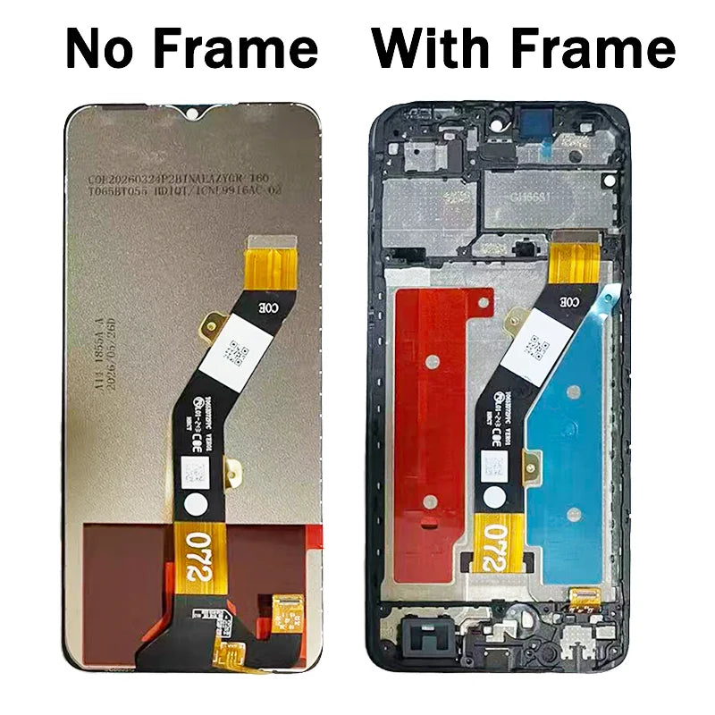 6.6"Screen For TCL 503 LCD T442M, T442A, T442J Display Touch Screen Digitizer Assembly For TCL 503 Display With Frame TCL phone repair parts