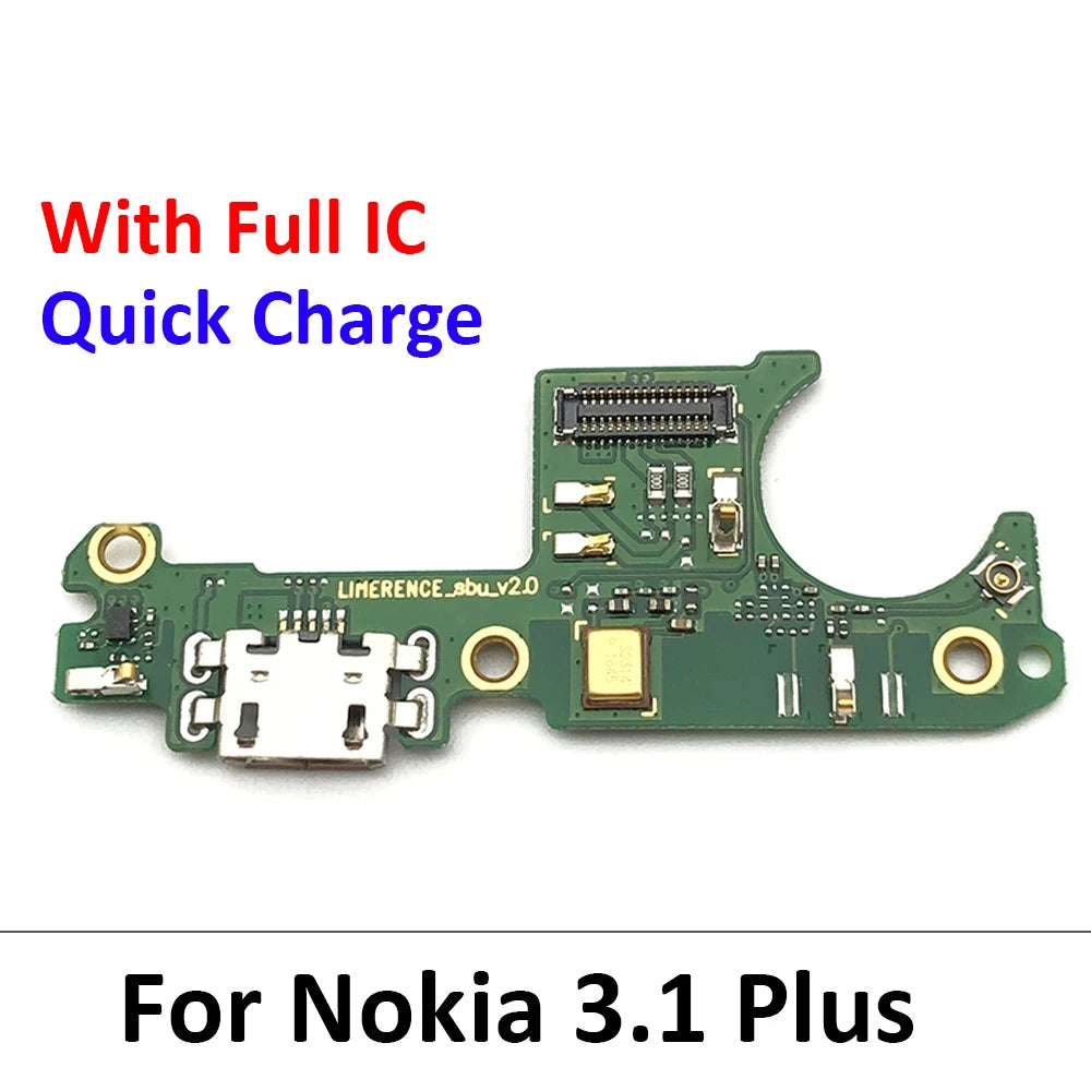 Dock Connector For Nokia 3.1 Plus USB Power Charging Connector Plug Dock Port Mic Microphone Flex Cable Board Replacement Parts Nokia phone repair parts