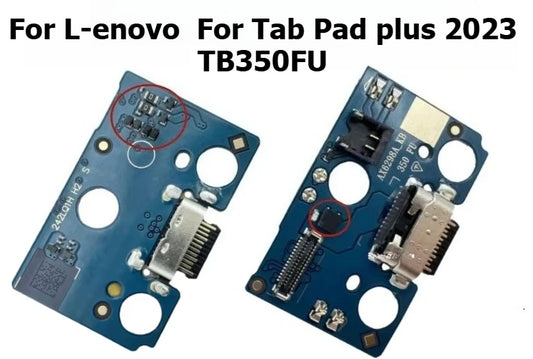 USB Charging Port Connector Plug Jack Charge Dock Board Flex Cable For Tab Pad plus 2023 TB350FU lcd  power Volume cable repair Lenovo tablet repair parts