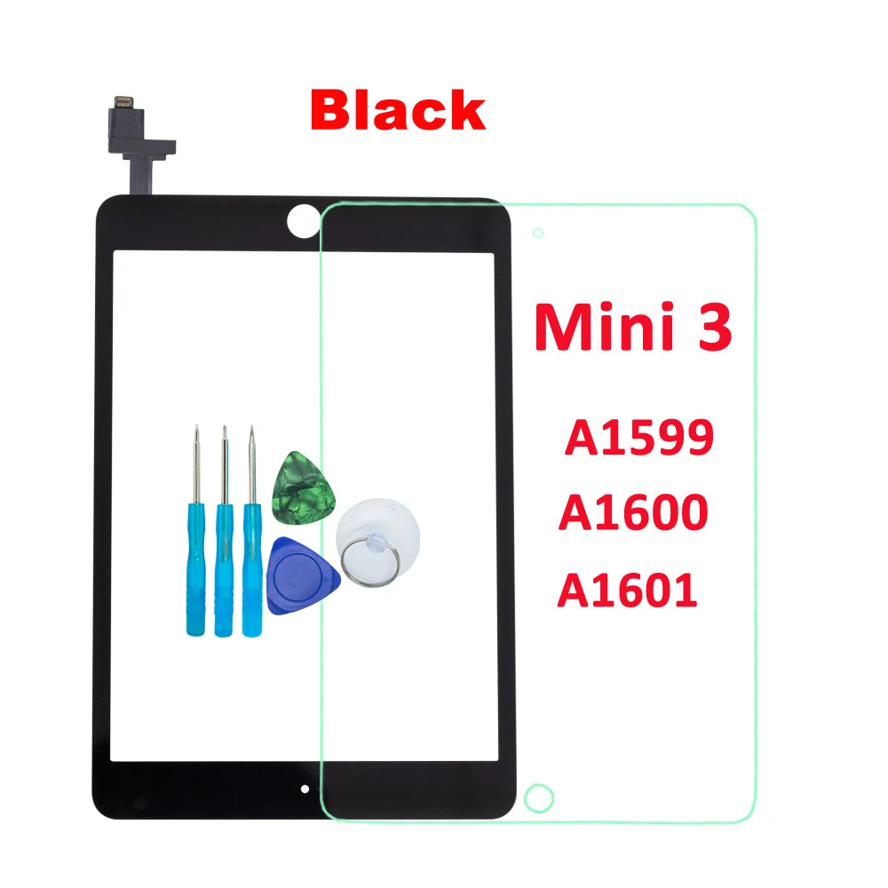 Touch Screen Digitizer + IC Chip Connector Flex Cable For iPad Mini 1 Mini 2 Mini 3 A1432 A1454 A1455 A1489 A1490 A1599 A1600 iPad tablet repair parts