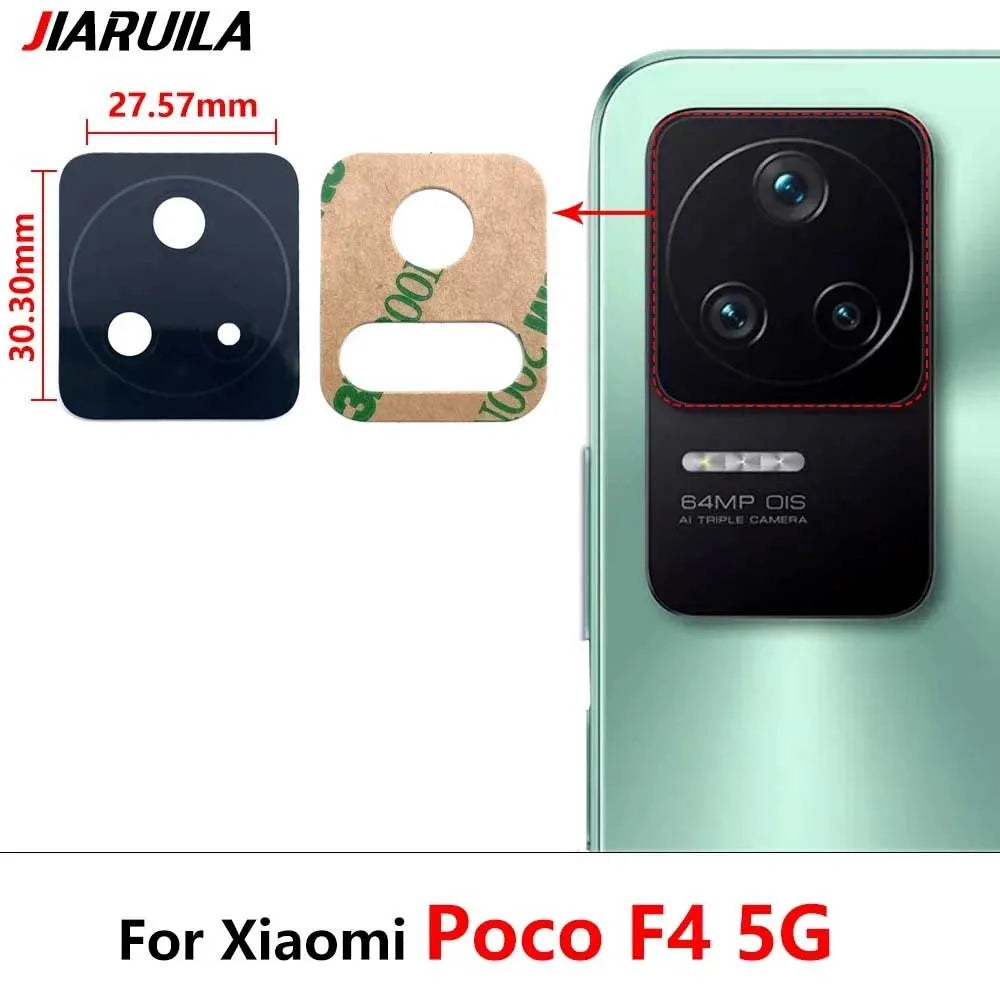 2Pcs/Lot, Back Rear Camera Glass Lens For Xiaomi Poco F3 F4 F5 M3 M4 M5 X3 X4 X5 Pro 4G 5G GT With Adhesive  Xiaomi  Xiao mi phone repair parts