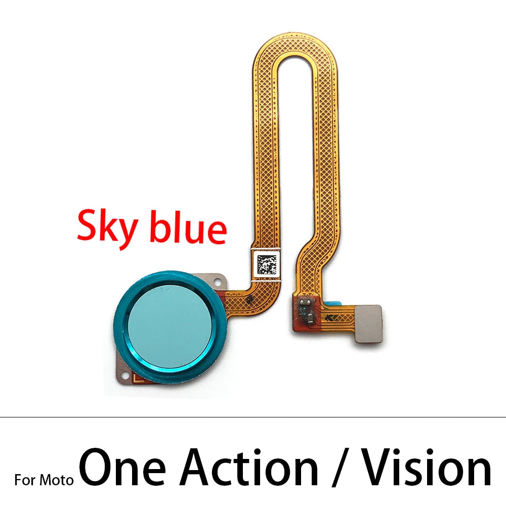 10Pcs, New For Motorola Moto One Vision Action Hyper Macro Fusion Plus Home Button FingerPrint Touch ID Sensor Flex Cable Motorola phone repair parts