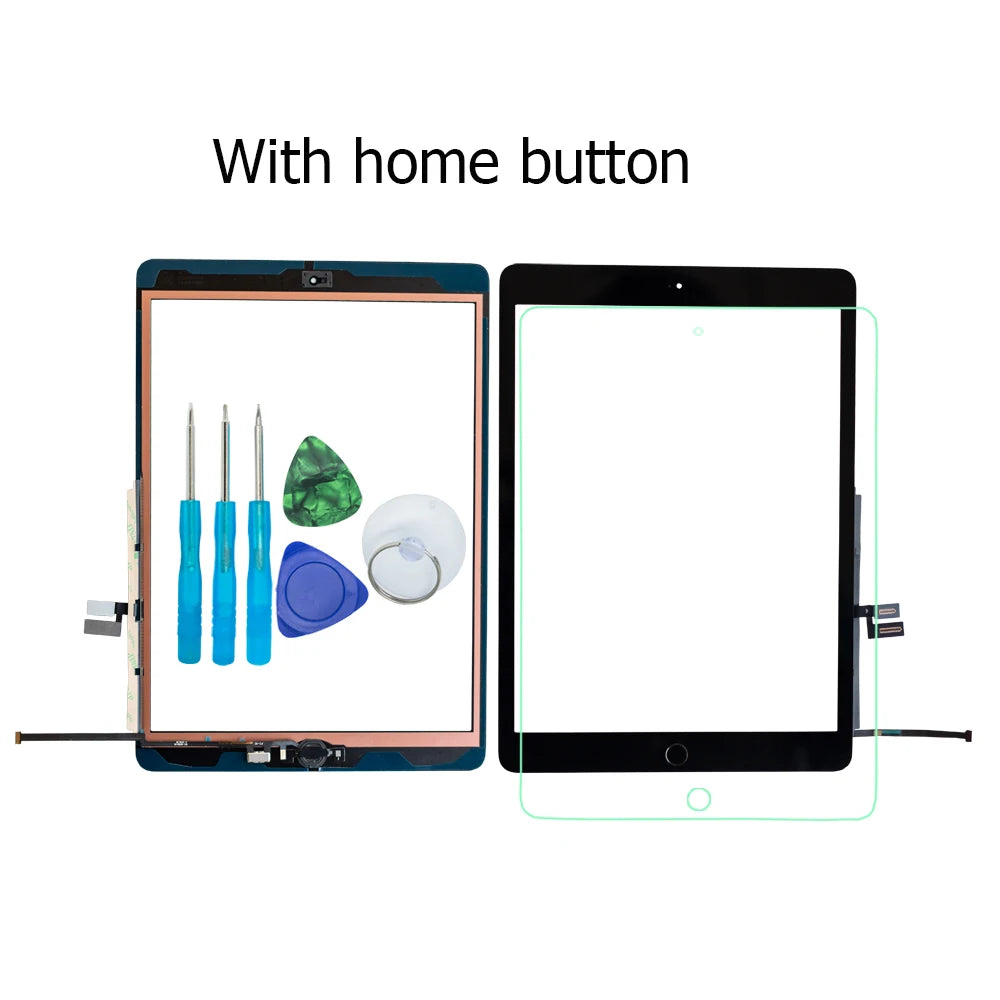 Touch Screen Digitizer Glass For iPad 7/8 2019/2020 A2197 A2198 A2200 A2270 A2428 With Home Button+Flex+Tools+tempered Glass iPad tablet repair parts