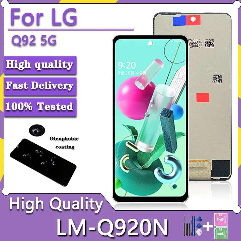 6.67' New for LG Q92 5G LM-Q920N LCD Display Touch Screen Digitizer Parts for LG Q92 Display Replacement Repair LG phone repair parts
