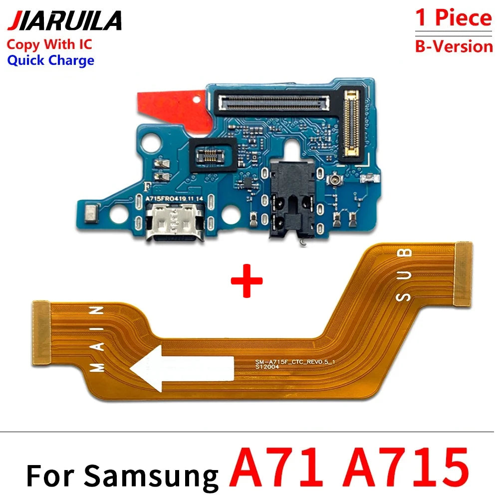 10Pcs, USB Charger Charging Dock Port Connector Main Flex Cable For Samsung A10 A20 A30 A50 A70 A31 A51 A71 A10s A20s A30s A21s Samsung phone repair parts
