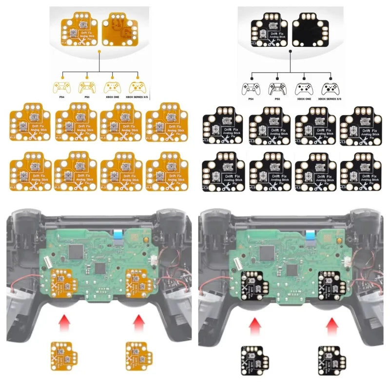 30PCS Universal Gamepad Joystick Drift Repair Board Controller Analog Thumb Stick Drift Fix Mod for PS4 PS5 Xbox One Board  Game console repair parts