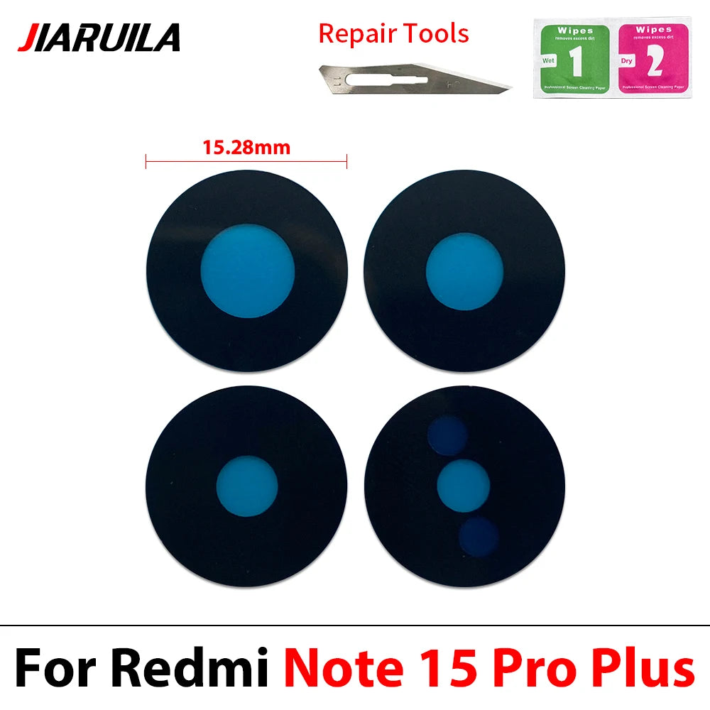 Rear Back Camera Glass Lens For Xiaomi Redmi Note 14 15 Pro Plus 4G 5G With Adhesive Sticker  Xiaomi  Xiao mi phone repair parts