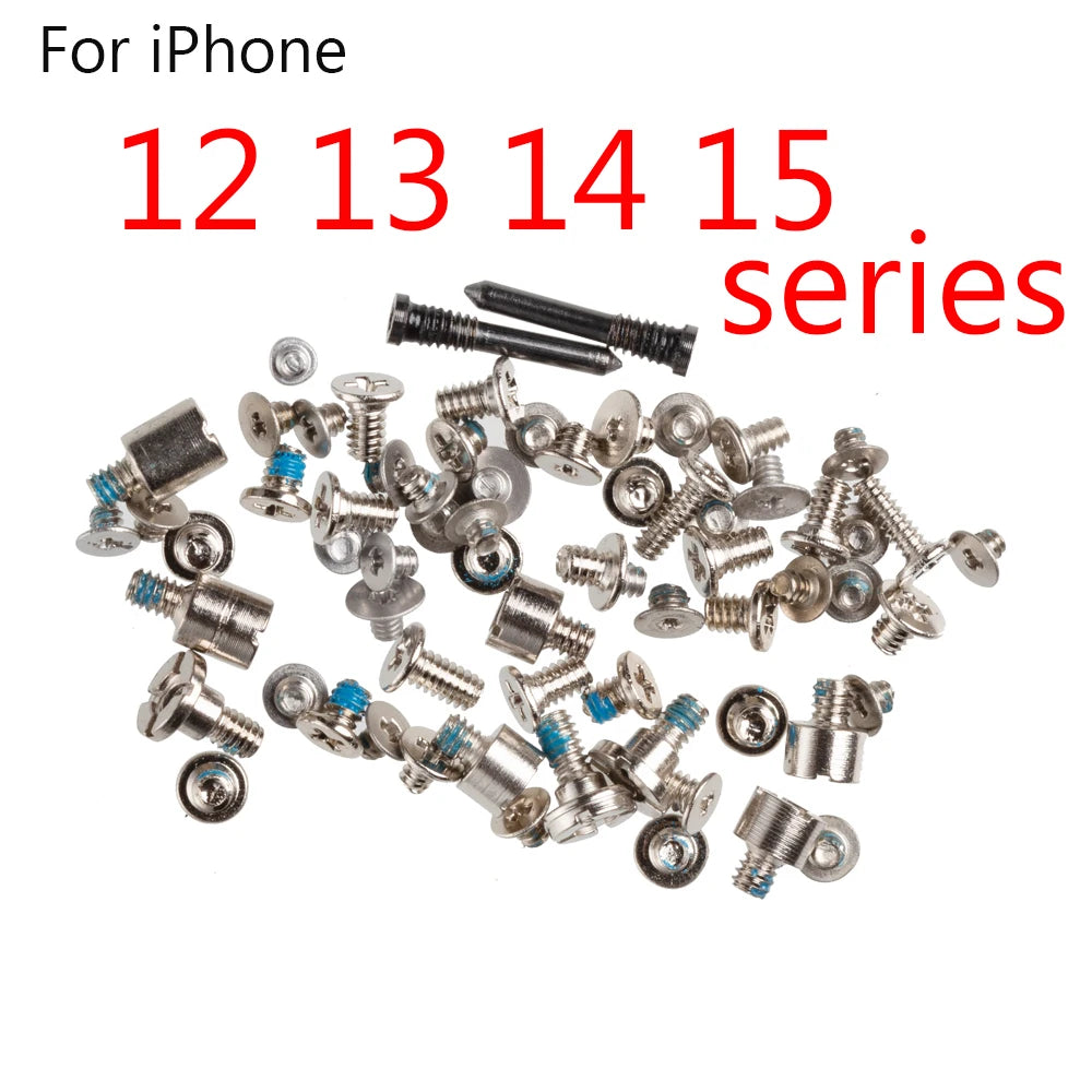 1set Full Screw Set for iPhone 15 14 Plus 13 Pro Max 12 12P 12PM 12mini Complete Screws Inner Bracket Kits Bottom Parts iPhone phone repair parts