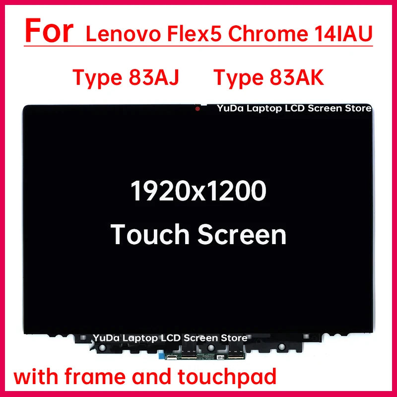 14" Laptop LCD Touch Screen For Lenovo Flex5 Chrome 14IAU Type 83AJ 83AK Display Digitizer Assembly Replacement WUXGA 1920x1200 Lenovo laptop repair parts