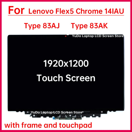 14" Laptop LCD Touch Screen For Lenovo Flex5 Chrome 14IAU Type 83AJ 83AK Display Digitizer Assembly Replacement WUXGA 1920x1200 Lenovo laptop repair parts