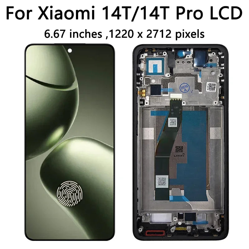 6.67"AMOLED For Xiaomi Mi 14T 2406APNFAG LCD For Xiaomi Mi 14T Pro 2407FPN8EG LCD Display Touch Digitizer Assembly Xiaomi phone repair parts