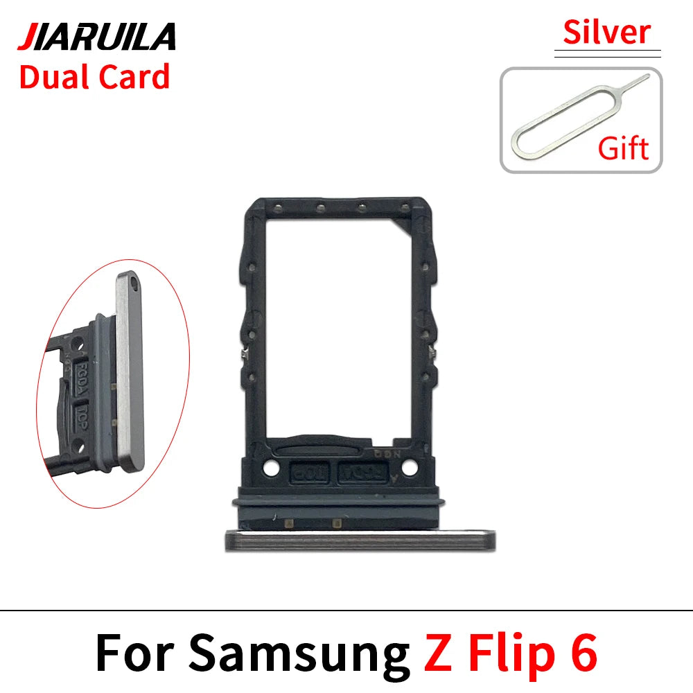 10Pcs/Lot, New For Samsung Z Flip 2 3 4 5 6 5G F711 F721 F731 F741 SIM Card Tray Slot Holder Adapter Accessories Samsung phone repair parts