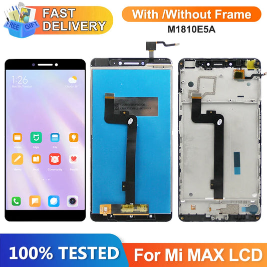 6.44'' Max for Xiaomi Mi Max 2016001 2016002 Lcd Display Touch Screen Digitizer Assembly with Frame Replacement Display Screen Xiaomi phone repair parts