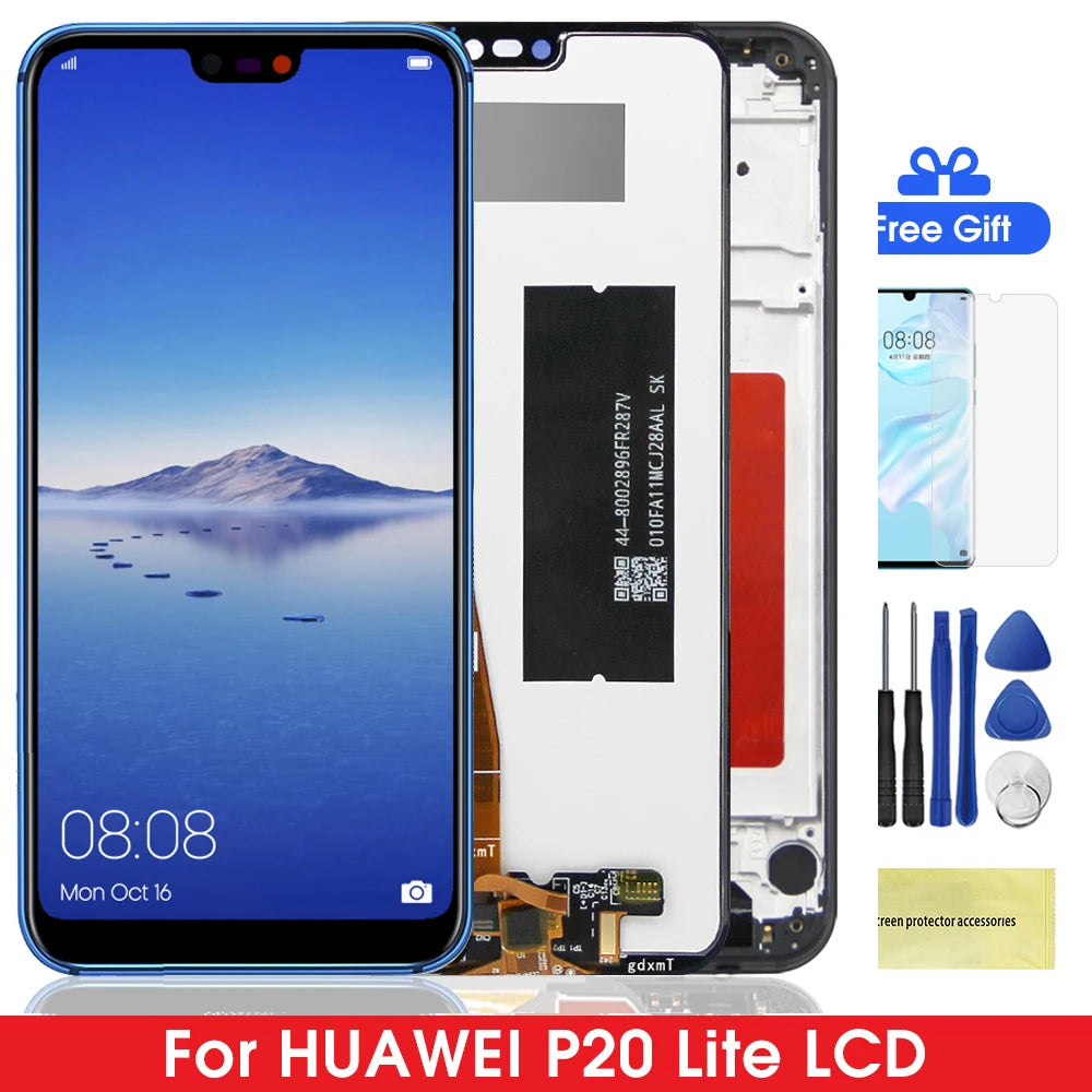 5.84" For Huawei P20 lite LCD Screen Display Touch Screen Digitizer Frame Full Nova 3e Replace ANE-l21 ANE-LX1 HUAWEI phone repair parts