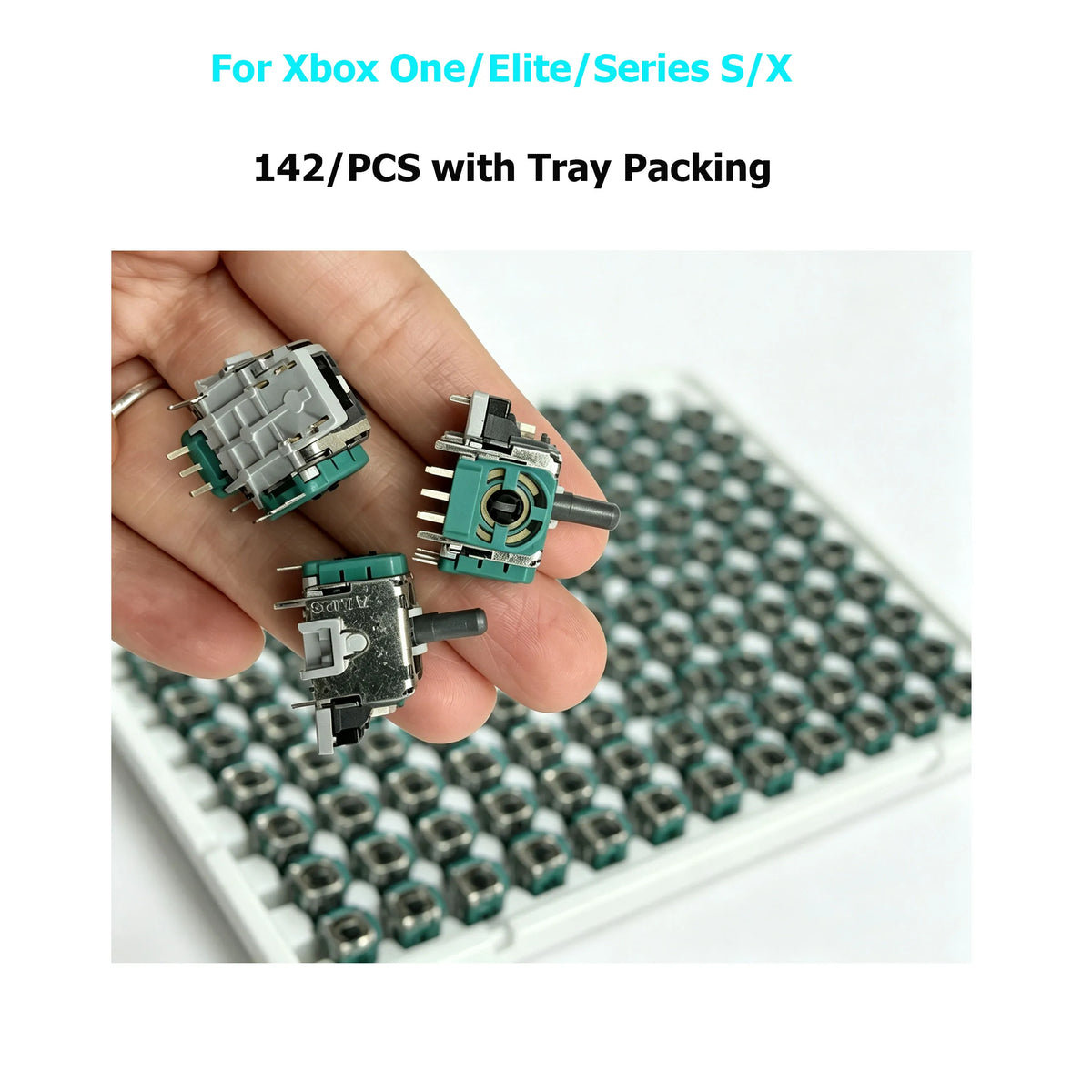 142PCS with Tray Replacement 3D Analog Joystick for Xbox One/Series S X Controller ThumbStick Repair  Game console repair parts