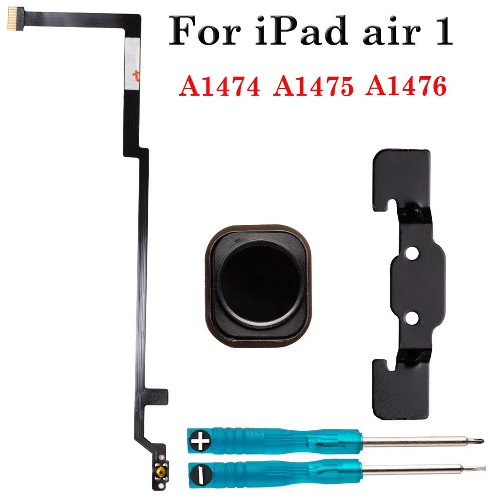 1set Home Button Key With Flex Cable Compatible For iPad Air 1 A1474 A1475 A1476 iPad tablet repair parts