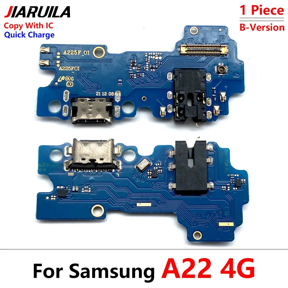 10Pcs USB Charging Port Dock Charger Connector Board Flex Cable For Samsung A22 A32 A12 A02 A03 A04 A04s A04E A05 A05s 4G 5G Samsung phone repair parts