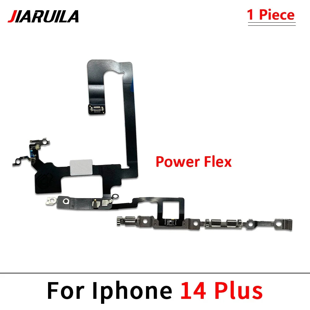 Power On Off Flex For IPhone 13 14 15 Pro Max Plus Mini Volume Up Down Side Button Key Ribbon Flex Cable With Metal iPhone phone repair parts