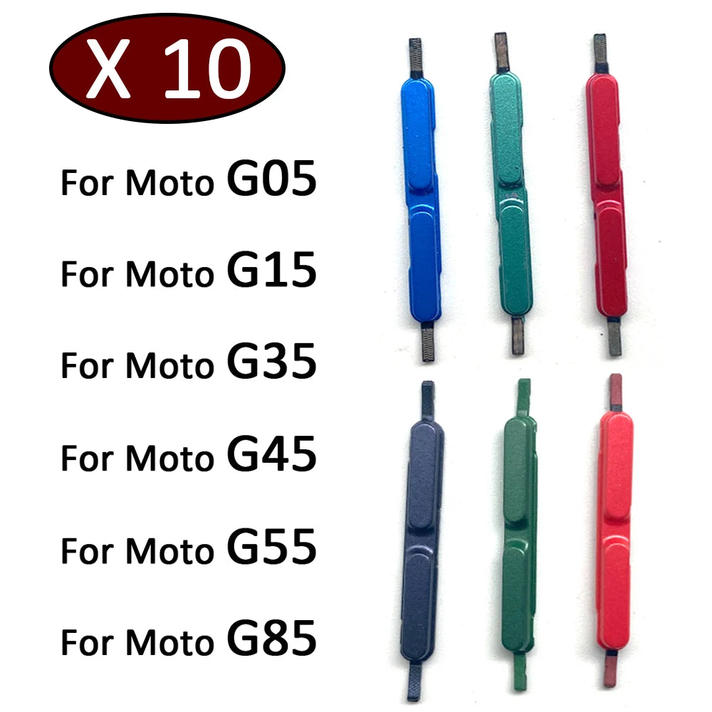 10Pcs,Power Switch On Off Button Volume Key Button Flex Cable For Motorola Moto G05 G15 G35 G45 G55 G85 Motorola phone repair parts