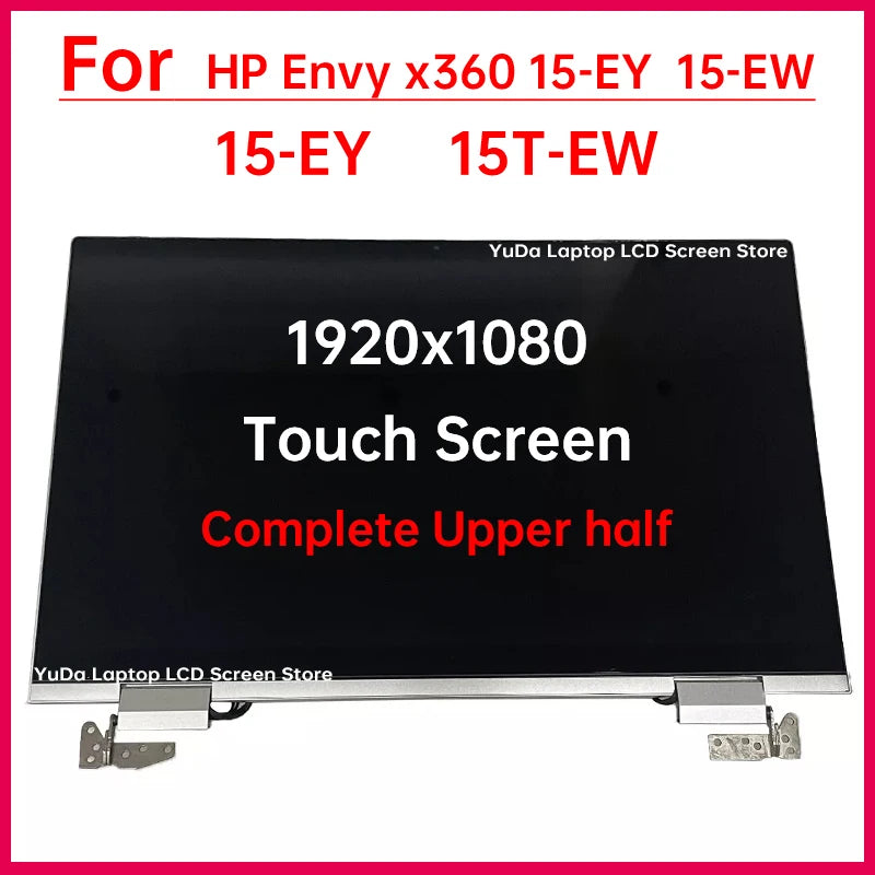 15.6 Inch Touch Screen For HP ENVY x360 2-in-1 Laptop 15-ey 15-ew LCD Display Complete assembly Replacement Upper half 1920x1080 HP laptop repair parts