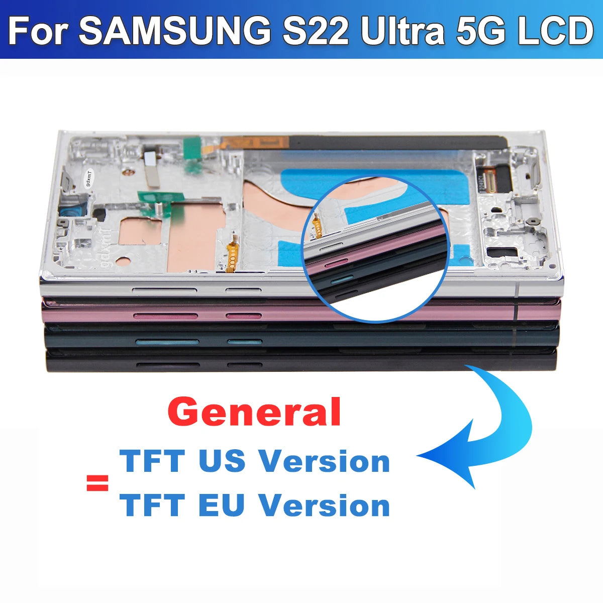 6.72'' S22 Ultra Display Screen Replacement for Samsung Galaxy S22 Ultra 5G S908B S908B/DS Lcd Digital Touch Screen With Frame Samsung phone repair parts