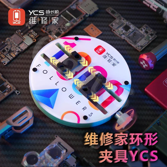 YCS H03 Pro Universal Mobile Phone PCB Circular Fixture Motherboard Soldering BGA CPU IC Chip Mini Glue Tin Removal Repair Clamp Professional Repair Tools