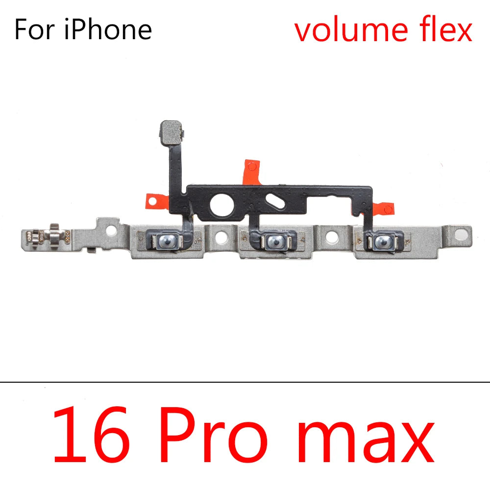 Power Switch On Off Mute Volume Button Flex Cable For iPhone 16 Plus Pro Max Promax Power On Off Volume Flex Repair Parts iPhone phone repair parts