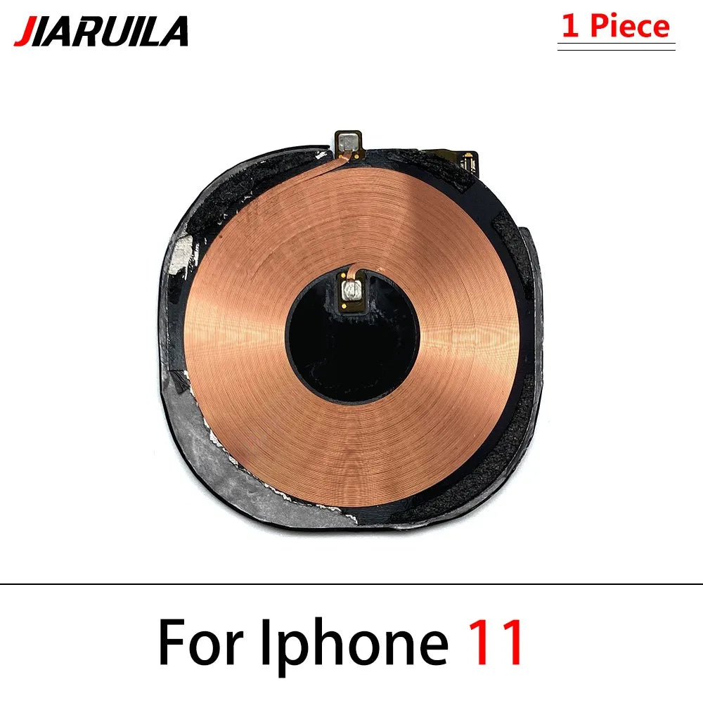 Wireless Charging Chip Coil For iPhone 16 15 14 13 12 11 Pro Max Plus Mini With Magnet Power Volume Button Flex Charger Panel iPhone phone repair parts