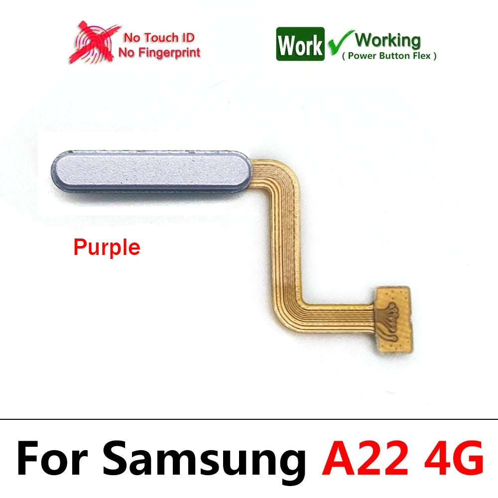10Pcs, New For Samsung A12 A22 A32 4G 5G Fingerprint Sensor Home Return Key Menu Button Flex Ribbon Cable Samsung phone repair parts