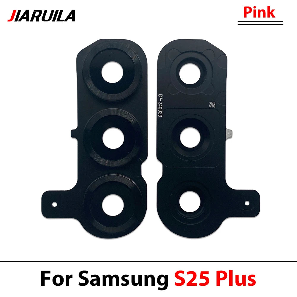New Rear Camera Glass Lens Cover With Frame Holder with Sticker For Samsung S25 Plus S25 Ultra Replacement Parts Samsung phone repair parts