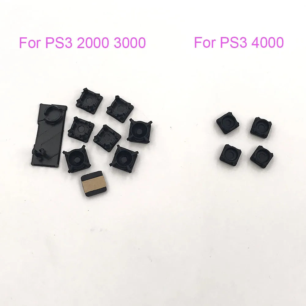 10 Set Black Rubber Plug Screw Hole Pad Dust Plug Plastic Pad For PS3 Slim 2000 3000 4000 Console Game console repair parts