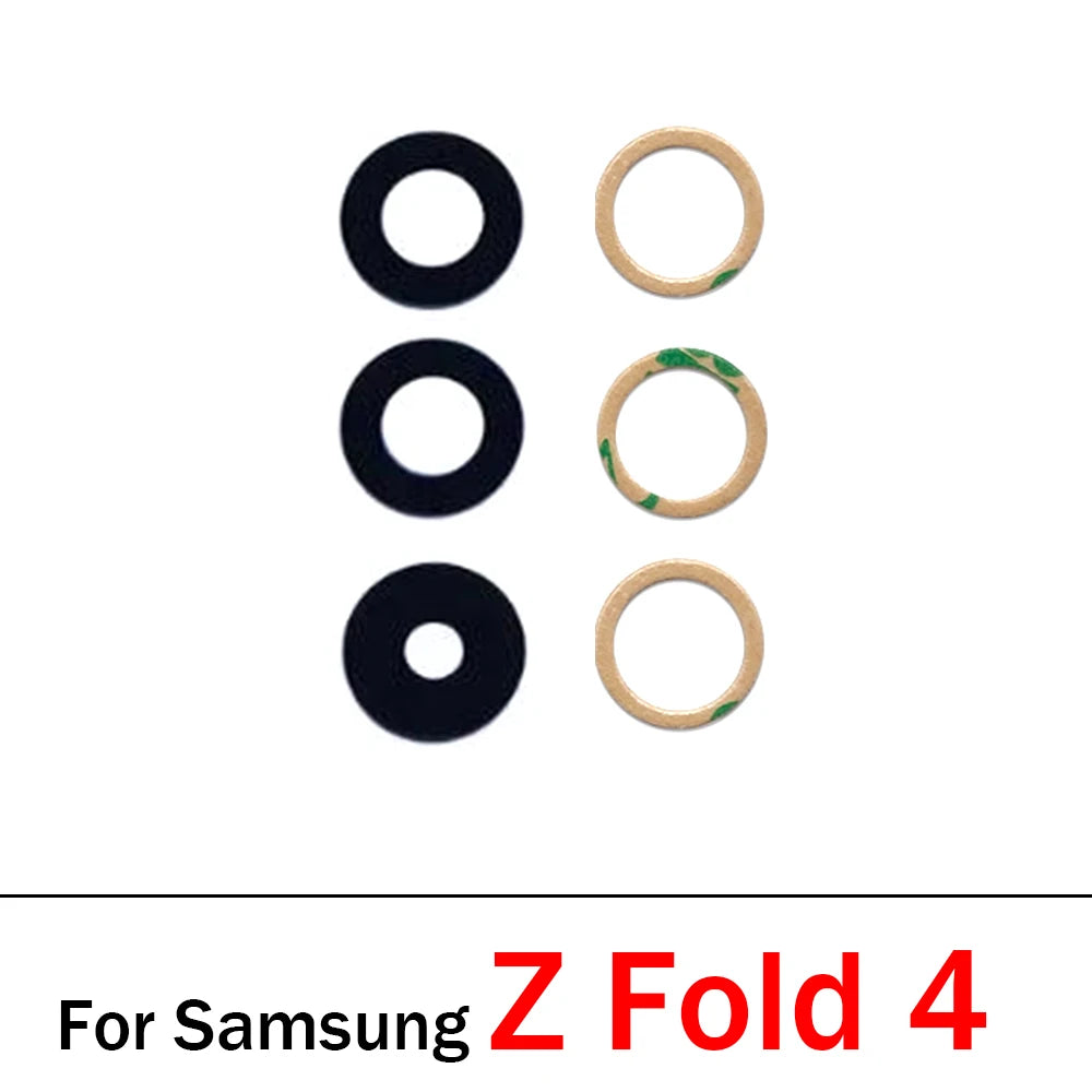 New Camera Glass For Samsung Z Flip 2 3 4 5 6 / Z Fold 2 3 4 5 6 5G Rear Back Camera glass Lens With Glue Adhesive Samsung phone repair parts