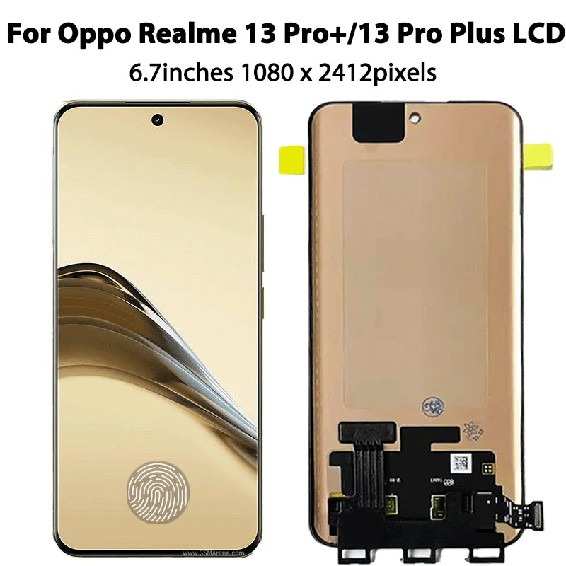 6.7“AMOLED 120Hz For Oppo Realme 13 Pro+ Plus LCD RMX3920, RMX3921 LCD Display Touch Screen Digitizer Assembly Repair Parts Oppo phone repair parts Realme phone repair parts