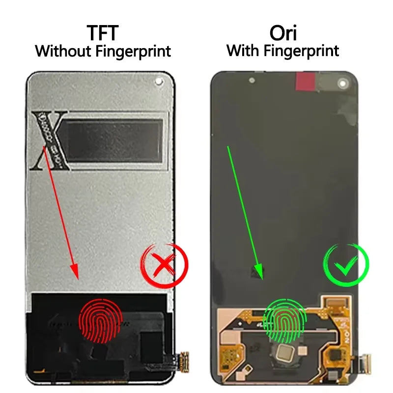 6.62"New For Oppo Realme GT2 LCD Display Touch Screen Digitizer  RMX3312 RMX3311 RMX3310 Display Frame Oppo phone repair parts Realme phone repair parts