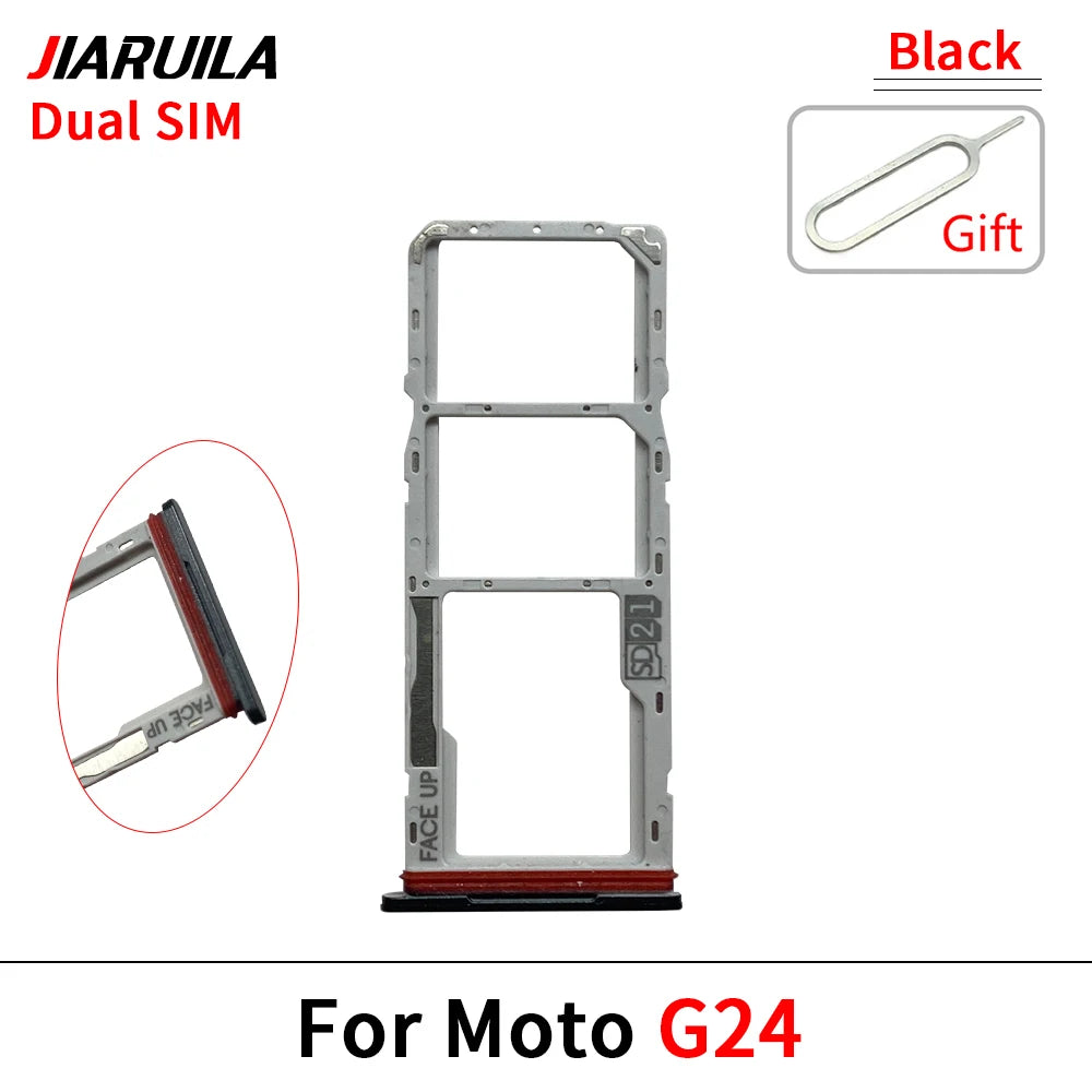 10Pcs/Lot，New For Motorola Moto G04 G04s G14 G24 G34 G54 SIM Card Tray Slot Holder Adapter Accessories Motorola phone repair parts