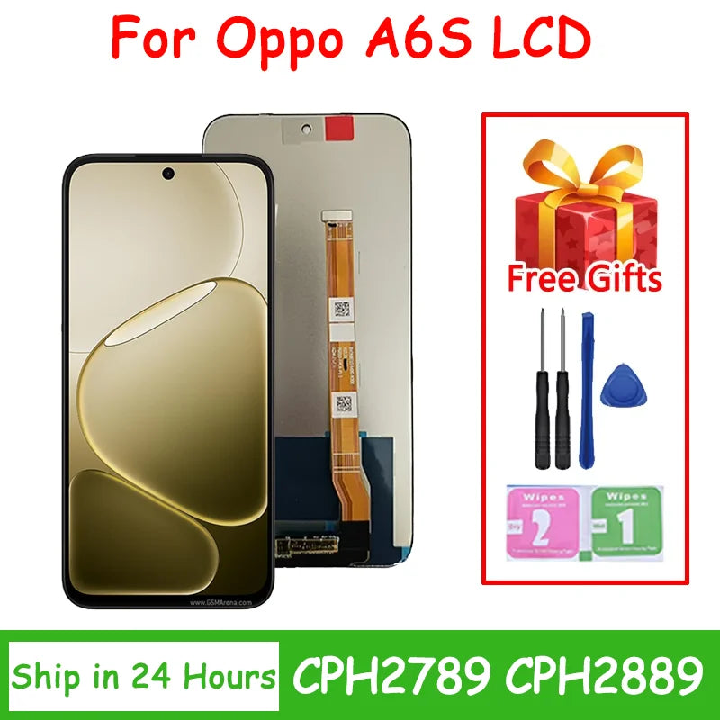 6.75"Display For Oppo A6S LCD CPH2889 CPH2789 LCD Display Touch Screen Digitizer Assembly A6s Display Replacement Oppo phone repair parts Realme phone repair parts
