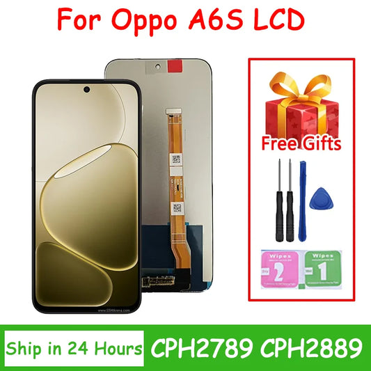 6.75"Display For Oppo A6S LCD CPH2889 CPH2789 LCD Display Touch Screen Digitizer Assembly A6s Display Replacement Oppo phone repair parts Realme phone repair parts