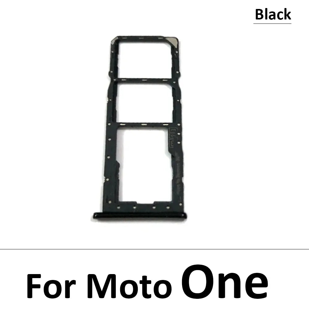 New SiM Tray For Motorola Moto One Macro Action Zoom Hyper Fusion Plus SIM Card Slot SD Card Tray Holder Adapter Motorola phone repair parts
