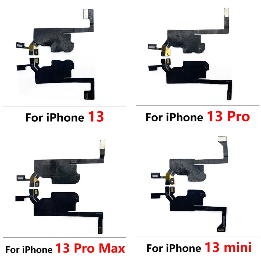 New For iPhone 13 14 15 16 17 Pro Max Front Ear Earpiece Speaker Proximity Light Sensor Flex Ribbon Cable iPhone phone repair parts