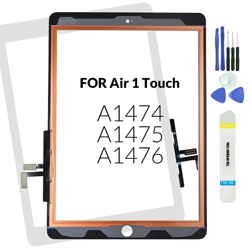 1Pcs For iPad Air 1 iPAD 5 A1474 A1476 A1475 A147 Front Touch Screen Digitizer Sensor Replacement Display TouchScreen Glass+Tool  iPad repair parts