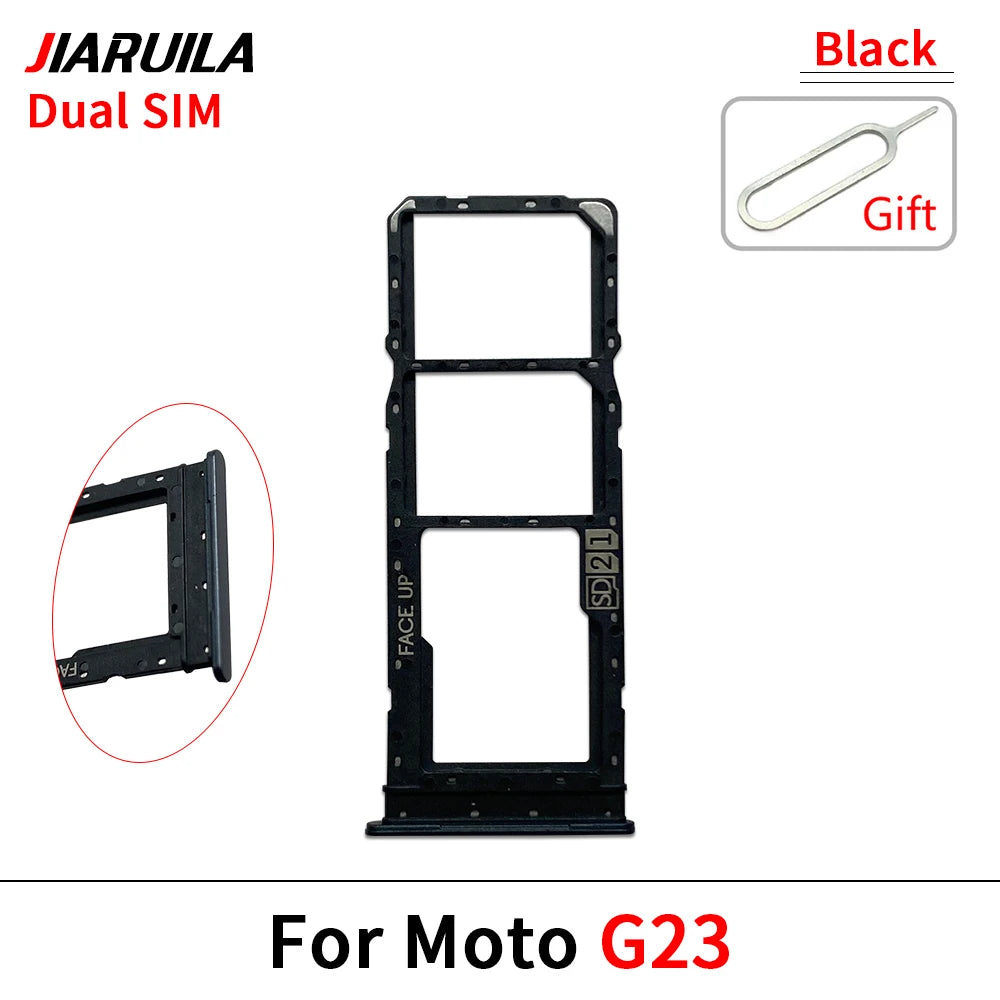 10Pcs/Lot, SIM Card Tray Slot Holder Adapter Accessories For Motorola Moto G13 G23 G53 G73 Motorola phone repair parts