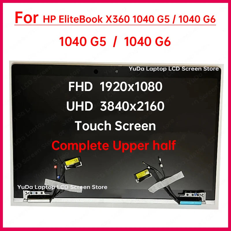 14" Laptop LCD Touch Screen For HP EliteBook x360 1040 G5 1040 G6 Display Complete assembly Replacement L62984-001 L62993-001 HP laptop repair parts