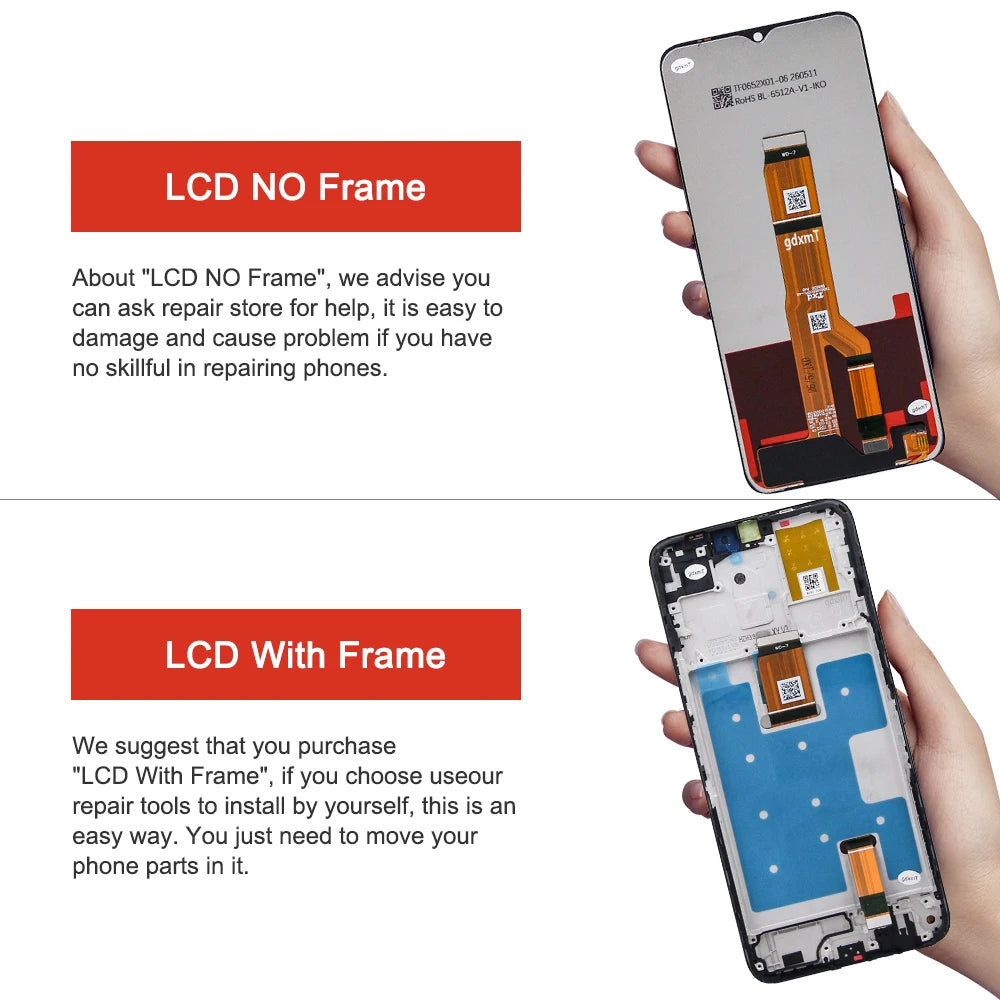 6.56'' Screen For Huawei Honor X5b LCD Display With Frame Screen Touch Panel Digitizer For Honor X5B Plus Display Screen HUAWEI phone repair parts